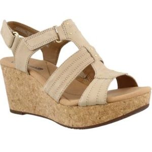 NEW Clarks Women's Annadel Orchid Wedge Sandal 7.5